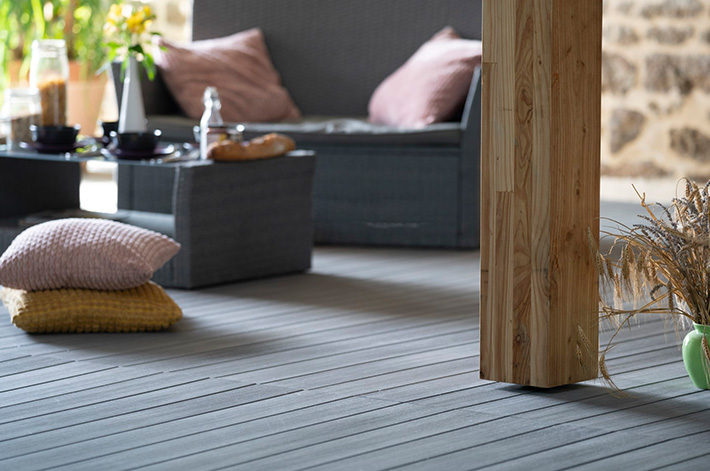 Wizualizacja tarasu z użyciem desek Silvadec Atmosphere